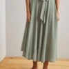 ESPRIT Long Skirt- Plooirok - Pale Khaki -Esprit ea25b99481d741edb0b63b6dbadab1cf