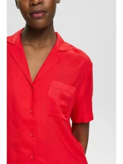 ESPRIT Matt Shiny Wv_Cve Solid - Pyjama - Red -Esprit eb90f4a84bb54d4890ac95bec8aea458