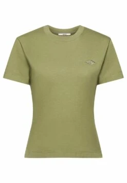 ESPRIT Mit Logo Stickerei - T-Shirt Basic - Olive -Esprit ec02523b912f457e91faa416621decbe