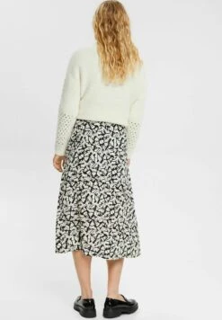 ESPRIT Gemusterter - A-Lijn Rok - Black -Esprit ed7b890ec61840a6bd10aacec81110af