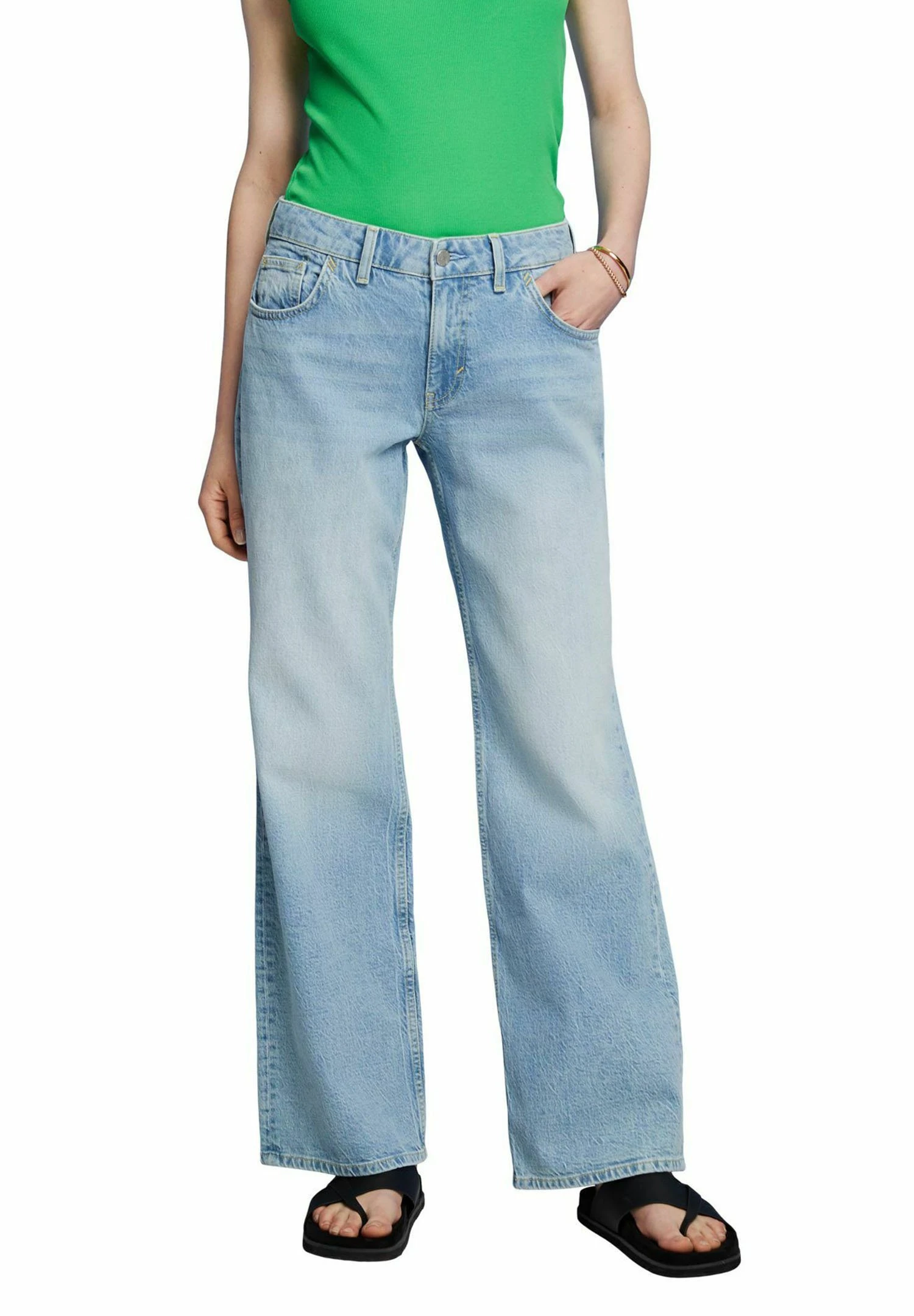 ESPRIT Flared Jeans - Blue Light Washed 3 ESPRIT Flared Jeans - Blue Light Washed
