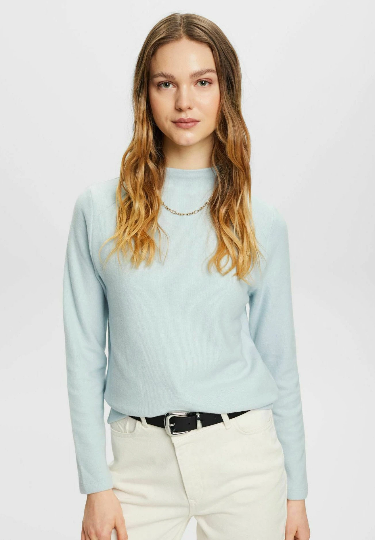 Edc By Esprit High Neck - Trui - Pastel Blue 3 Edc By Esprit High Neck - Trui - Pastel Blue
