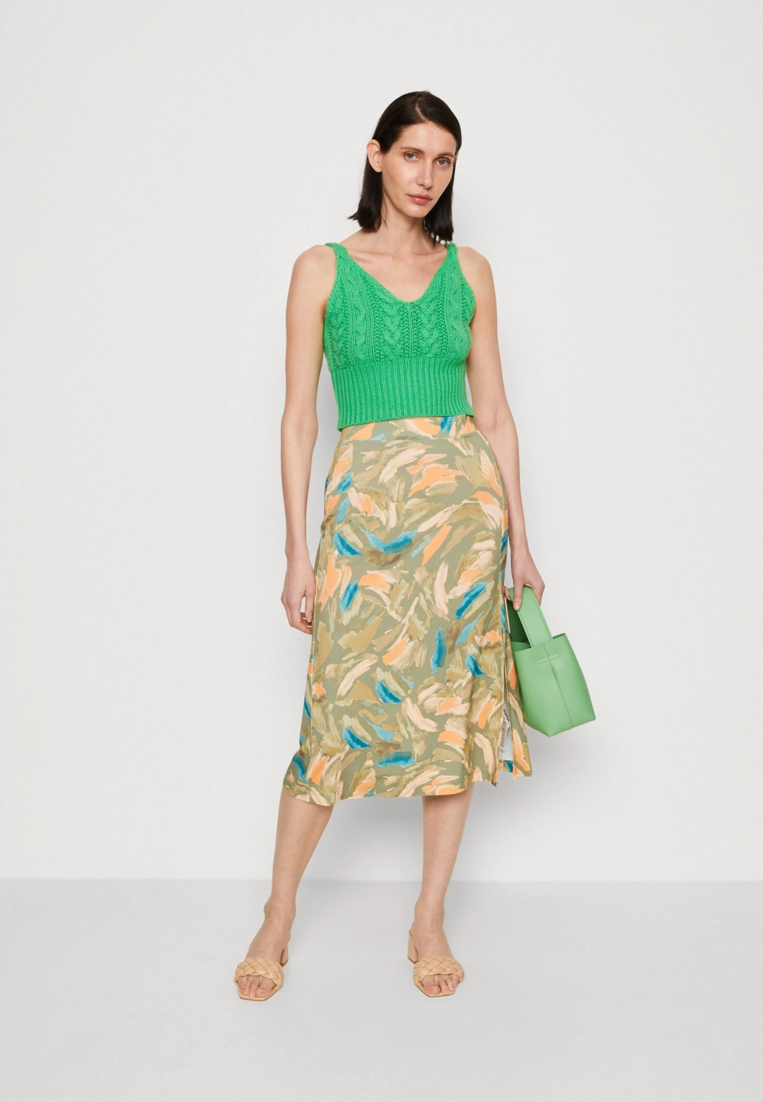 ESPRIT Skirt - A-Lijn Rok - Light Khaki 4 ESPRIT Skirt - A-Lijn Rok - Light Khaki - Afbeelding 2