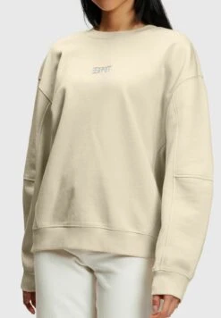 ESPRIT Mit Logo Print - Sweater - Cream Beige