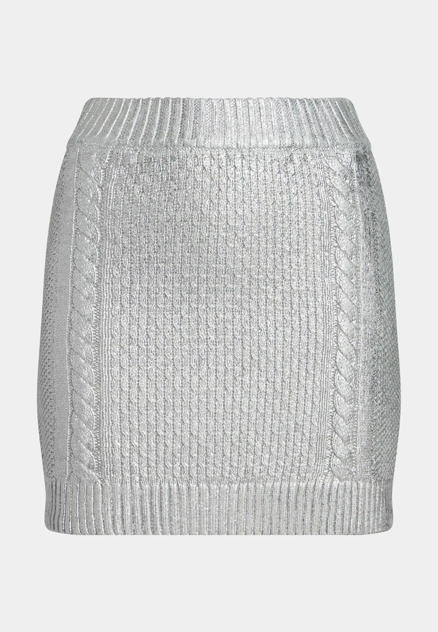 ESPRIT Mit Zopfmuster Im Metallic-Look - A-Lijn Rok - Silver 8 ESPRIT Mit Zopfmuster Im Metallic-Look - A-Lijn Rok - Silver - Afbeelding 6