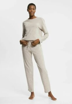 ESPRIT Set Seasonal Print Cocve Pj Allls - Pyjama - Light Taupe