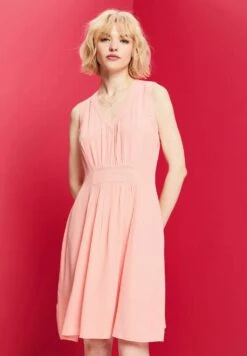 ESPRIT Mit Gesmokter Taille - Jurk - Pink -Esprit f5f2687c83db4d72847c51212752ff5f