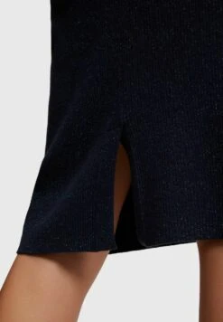 ESPRIT Gerippter Metallic Mit Twist-Effekt - Kokerrok - Navy -Esprit f69008d39b7f425d873e0e305ac3e845