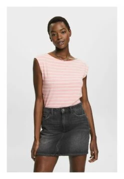ESPRIT Sslv Stripe - T-Shirt Print - Pink