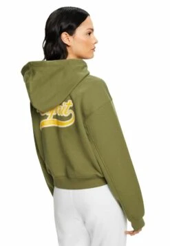ESPRIT Cropped Mit Reissverschluss Und Logoprint Hinten - Sweater Met Rits - Olive -Esprit f7c35b2d1adf41bf97de85159ea72525