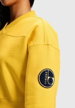 ESPRIT Cropped College Mit Patches - Sweater - Yellow -Esprit fe99a6a1915d4d41aacd979532dd2add