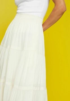 ESPRIT Midi - A-Lijn Rok - White -Esprit fff1b4ebe04e46c18a565c825860e261